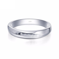 CHOW TAI FOOK 周大福 AB36582 女士eternity字母925银戒指