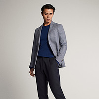 Massimo Dutti 02016324400 男士商务风方格亚麻西装外套