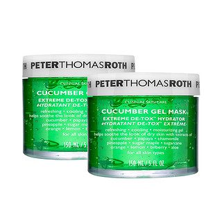 PETER THOMAS ROTH 彼得罗夫 PTR/彼得罗夫青瓜啫喱面膜涂抹式150g*2清洁保湿晒后修护睡眠面膜