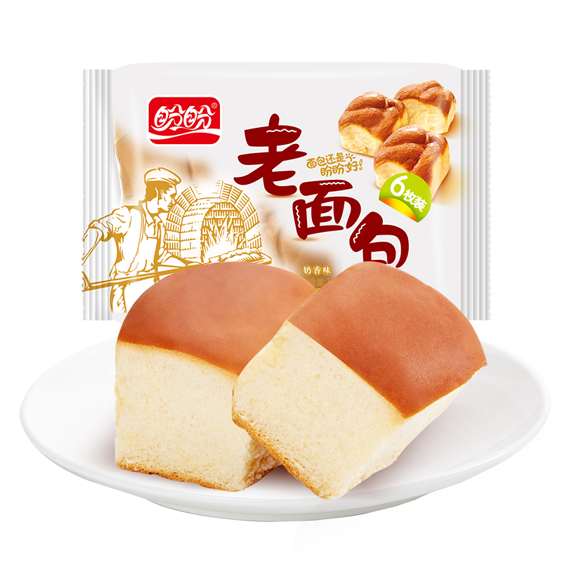 PANPAN FOODS 盼盼 老面包 奶香味 6枚 155g