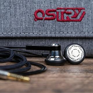 OSTRY 奥思特锐 KC08A 平头塞挂耳式有线耳机 黑色 3.5mm