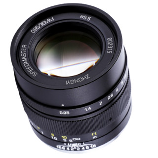 ZHONGYI OPTICAL 中一光学 35mm F0.95 标准定焦镜头 佳能EOS-M卡口 55mm +55mm UV镜