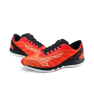 Mizuno 美津浓 Wave Shadow 5 男子跑鞋 J1GC213033 橙色/黑色 41