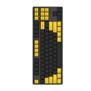 GANSS 迦斯 GS87-C 87键 有线机械键盘 黑色墨金石 Cherry青轴 无光