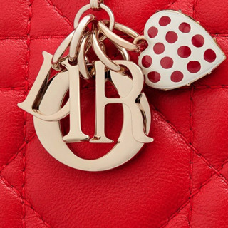 Dior 迪奥 Lady Dior系列 女士羊皮零钱包 S0178OBBB_M02E 红色