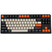 GANSS 迦斯 GS87-C 87键 有线机械键盘 黑色大碳 Cherry静音红轴 无光