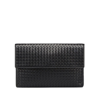 BOTTEGA VENETA 葆蝶家 男士黑色牛皮手拿包 430616-V4651-1000