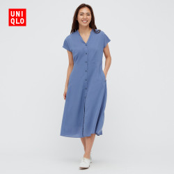 uniqlo优衣库433650女装花式喇叭连衣裙