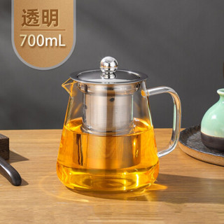 富光 玻璃茶壶茶具泡茶壶加厚耐热过滤花茶水壶大容量水壶办公泡茶器过滤茶水分离杯公功夫茶杯 700ml