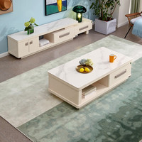 QuanU 全友 36111D 茶几电视柜组合 水墨白