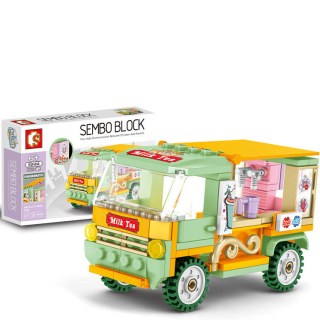 SEMBO BLOCK 森宝积木 街景系列 花车+奶茶+饰品+汽水饮品