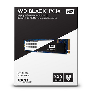 Western Digital 西部数据 黑盘系列 PCIe NVMe M.2 固态硬盘 256GB（PCI-E3.0）