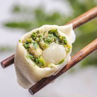 PLUS会员：船歌鱼水饺 荠菜扇贝水饺  370g
