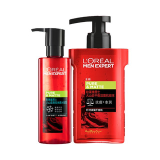 L'OREAL PARIS 巴黎欧莱雅 控油系列男士护肤套装 (抗痘冻160ml+水凝露120ml)