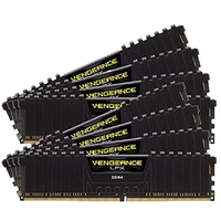 USCORSAIR 美商海盗船 复仇者LPX系列 DDR4 3000MHz 台式机内存 马甲条 黑色 128GB 16GB*8 CMK128GX4M8B3000C16