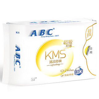 ABC KMS清凉舒爽纤薄日用卫生巾 24cm*8片*3