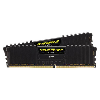 USCORSAIR 美商海盗船 复仇者LPX系列 DDR4 3000MHz 台式机内存 黑色 16GB 8GB*2 ‎CMK16GX4M2B3000C15