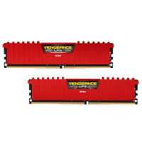 USCORSAIR 美商海盗船 复仇者LPX系列 DDR4 2400MHz 台式机内存 红色 16GB 8GB*2 CMK16GX4M2A2400C14R