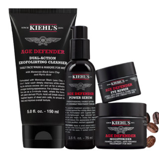 Kiehl's 科颜氏 男士淡纹紧实套装（双效洁面乳+精华乳+面霜+眼霜）