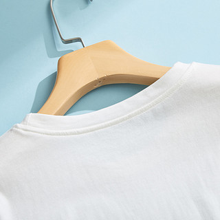TONYPAULO 女式t恤潮牌ins2021年夏季新款盐系甜酷短袖女夏上衣 白色
