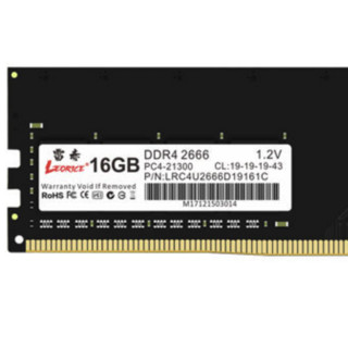 leoRice 雷赤 DDR4 2666MHz 台式机内存 黑色 16GB LRC4U2666D19161C