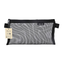M&G 晨光 APB95494 文具透明网纱笔袋 黑色 单个装