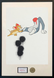 维格列艺术 Death NYC 签名限量版画 猫和老鼠系列  32x45cm 家居装饰挂画
