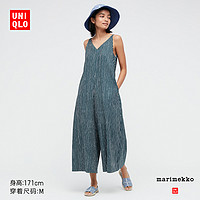 UNIQLO 优衣库 合作款 女装 Marimekko 麻混纺连体装(无袖吊带夏)437801