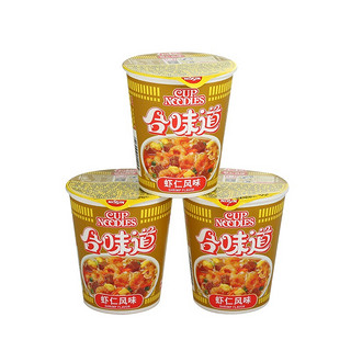 NISSIN 日清食品 日清 方便面 合味道 虾仁风味 82g*3杯装