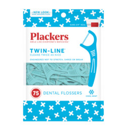 Plackers 双倍清洁折叠牙线棒袋装 75支