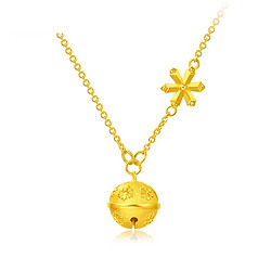 chowtaifook周大福eof91铃铛雪花足金项链40cm73g