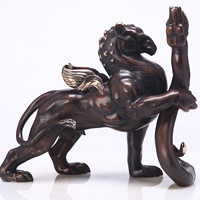 阿斯蒙迪 福克斯 全球限量款 狮鹫与蛇 青铜雕塑艺术品 35x14x31cm