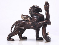阿斯蒙迪 福克斯 全球限量款 狮鹫与蛇 青铜雕塑艺术品 35x14x31cm