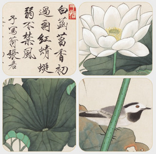 弘舍 于非闇 工笔画荷花国画《荷塘蜻蜓》成品尺寸113x60cm 宣纸 典雅紅褐