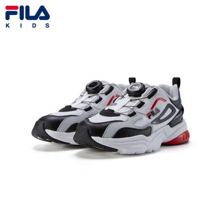 FILA KIDS斐乐童鞋男童跑步鞋2021夏季网面运动鞋子中大童网鞋 斐乐白/传奇蓝-WB 39码/内长24.5cm