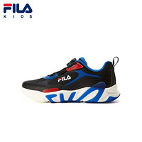 FILA KIDS斐乐儿童中大童男童鞋2021年夏季新款时尚休闲运动鞋 黑色/斐乐白-BK 36码/内长23.0cm