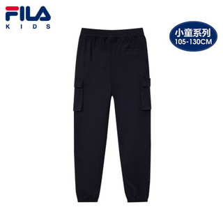 FILA 斐乐童装男小童工装裤长裤2021年夏季新款儿童时尚运动裤子 传奇蓝-NV 130cm