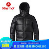 Marmot/土拨鼠秋冬运动防风700蓬鹅绒保暖面包短款带帽羽绒服男户外 曜石黑001 XXL 欧码偏大