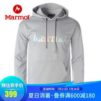 Marmot/土拨鼠春夏新款运动休闲加厚套头卫衣男户外 灰色1356 L 欧码偏大