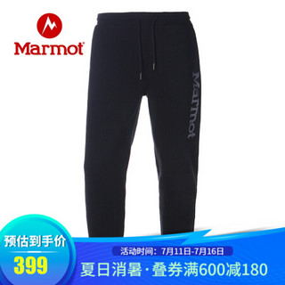 marmot/土拨鼠春夏新款运动休闲透气舒适中性卫裤户外 曜石黑001 30