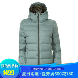 Marmot/土拨鼠秋冬保暖防风灰鹅绒面包羽绒服女户外 海雾灰3803 XL 欧码偏大