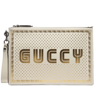 GUCCI 古驰 Guccy 男女款牛皮手拿包 510489 OGUTN 8711 白色