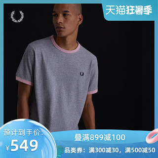 FRED PERRY 佛莱德·派瑞 男士短袖T恤2021夏季新款英伦棉质休闲潮麦穗上衣M3519