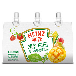 Heinz 亨氏 超金系列 果泥 3段 清新田园套装 78g*3袋