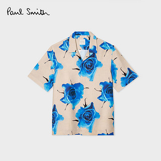 Paul Smith男士帝王玫瑰印花合身版型短袖衬衫2021夏季新品