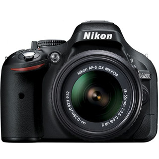 Nikon 尼康 D5200 APS画幅 数码单反相机 黑色 AF-S DX 18-55mm F3.5 变焦镜头 单镜头套机