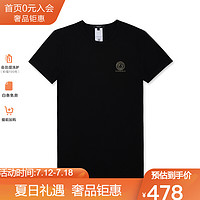 Versace/范思哲 男士图案logo单件装短袖打底T恤 AUU01005A232741 黑色1960302 2XL