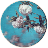 仟象映画 刘玉涛《碧桃 A款》50×50cm 美式古典花卉油画装饰画玄关壁画卧室轻奢壁挂画