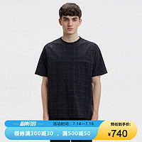 DESCENTE迪桑特 BLEU 男子梭织短袖T恤 D1231BWS92 黑色-BK 2XL(185/104A)