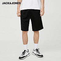 JACK&JONES; 杰克琼斯 220215502 男士酷潮流黑运动侧边条纹短裤